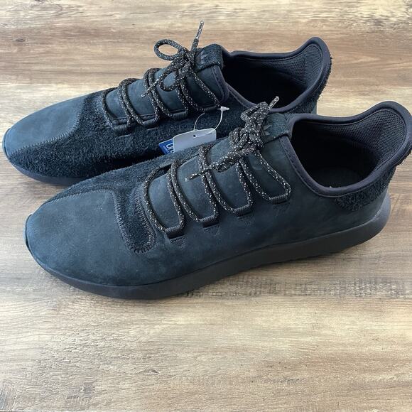 NWT Adidas Tubular Shadow Core Black Suede Men’s Size 14 Shoes BB8942 main image 2